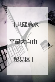 共建高水平最大自由贸易区