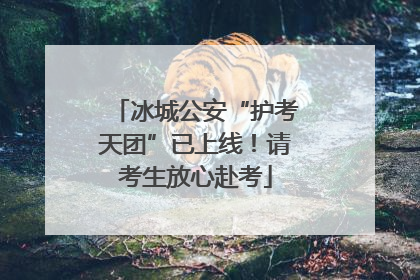 冰城公安“护考天团”已上线！请考生放心赴考