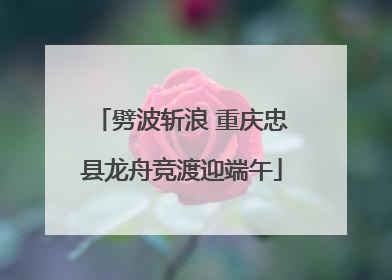 劈波斩浪 重庆忠县龙舟竞渡迎端午