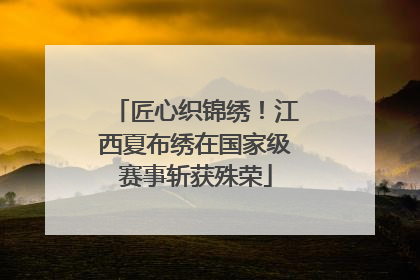 匠心织锦绣！江西夏布绣在国家级赛事斩获殊荣