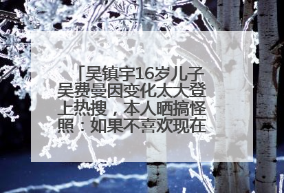 吴镇宇16岁儿子吴费曼因变化太大登上热搜，本人晒搞怪照：如果不喜欢现在的我可以离开