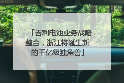 吉利电池业务战略整合，浙江将诞生新的千亿级独角兽