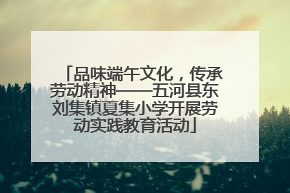 品味端午文化，传承劳动精神——五河县东刘集镇夏集小学开展劳动实践教育活动