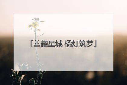 善耀星城 橘灯筑梦