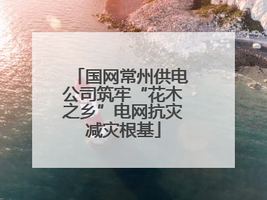 国网常州供电公司筑牢“花木之乡”电网抗灾减灾根基