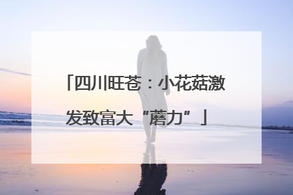 四川旺苍：小花菇激发致富大“蘑力”