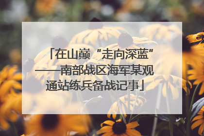 在山巅“走向深蓝”——南部战区海军某观通站练兵备战记事
