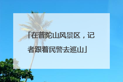在普陀山风景区，记者跟着民警去巡山
