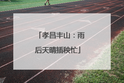 孝昌丰山：雨后天晴插秧忙