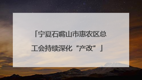 宁夏石嘴山市惠农区总工会持续深化“产改”