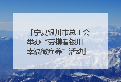 宁夏银川市总工会举办“劳模看银川 幸福微疗养”活动