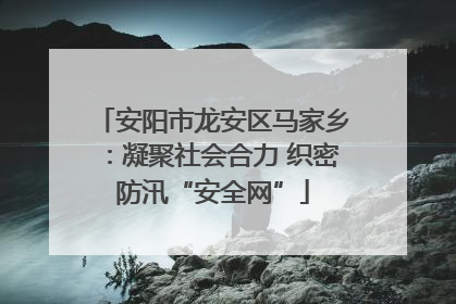 安阳市龙安区马家乡：凝聚社会合力 织密防汛“安全网”