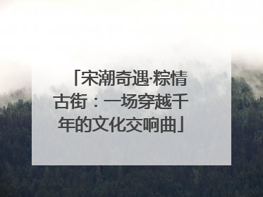 宋潮奇遇·粽情古街：一场穿越千年的文化交响曲