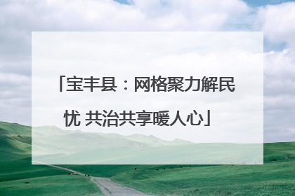 宝丰县：网格聚力解民忧 共治共享暖人心