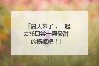 夏天来了，一起去托口尝一颗最甜的杨梅吧！