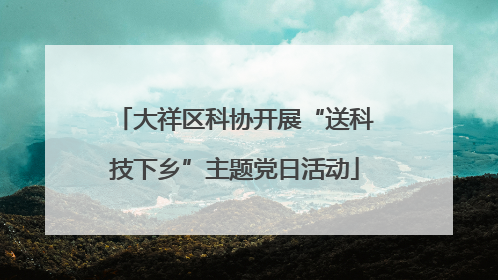 大祥区科协开展“送科技下乡”主题党日活动