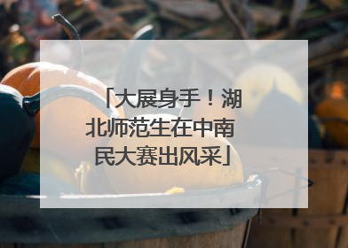大展身手！湖北师范生在中南民大赛出风采