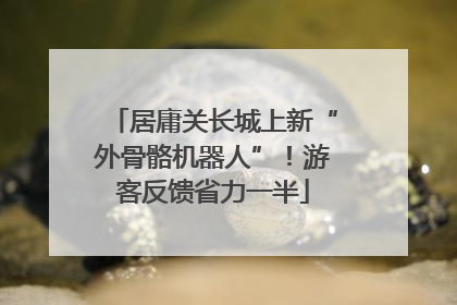 居庸关长城上新“外骨骼机器人”！游客反馈省力一半