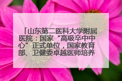 山东第二医科大学附属医院：国家“高级卒中中心”正式单位，国家教育部、卫健委卓越医师培养改革项目单位