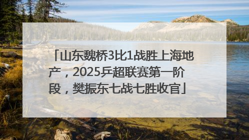 山东魏桥3比1战胜上海地产，2025乒超联赛第一阶段，樊振东七战七胜收官