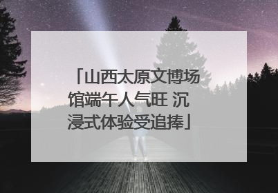山西太原文博场馆端午人气旺 沉浸式体验受追捧
