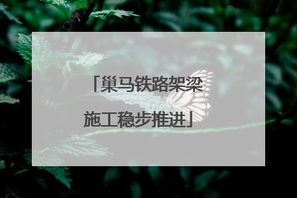 巢马铁路架梁施工稳步推进