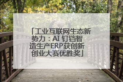 工业互联网生态新势力：AI 钉铛智造生产ERP获创新创业大赛优胜奖