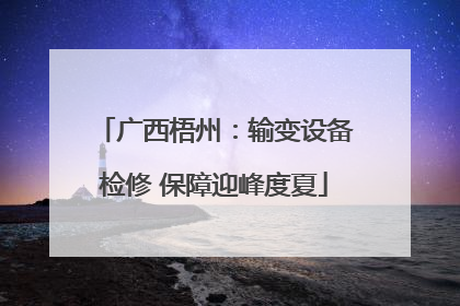 广西梧州：输变设备检修 保障迎峰度夏