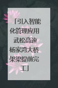引入智能化管理应用 武松高速杨家湾大桥架梁提前完工