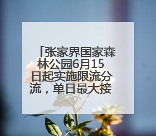 张家界国家森林公园6月15日起实施限流分流，单日最大接待量为5.3万人