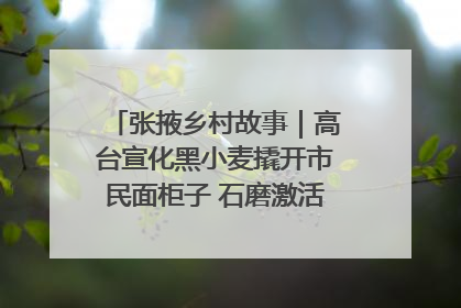 张掖乡村故事｜高台宣化黑小麦撬开市民面柜子 石磨激活村集体钱匣子