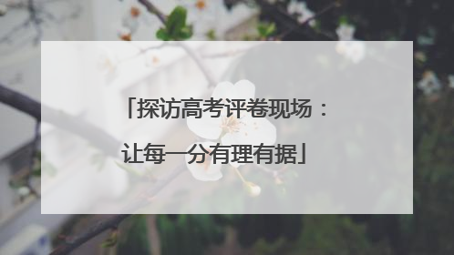 探访高考评卷现场：让每一分有理有据