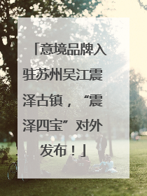 意境品牌入驻苏州吴江震泽古镇，“震泽四宝”对外发布！