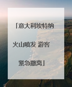 意大利埃特纳火山喷发 游客紧急撤离