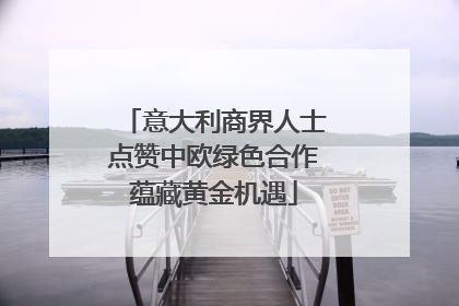 意大利商界人士点赞中欧绿色合作蕴藏黄金机遇