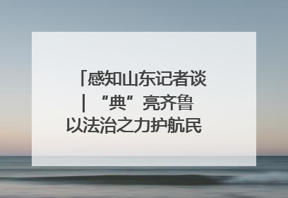 感知山东记者谈｜“典”亮齐鲁 以法治之力护航民生与营商环境