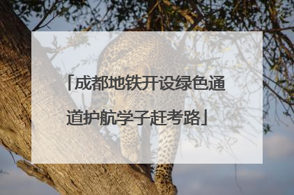 成都地铁开设绿色通道护航学子赶考路