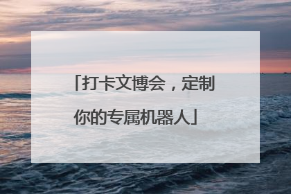 打卡文博会，定制你的专属机器人