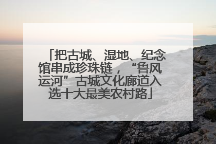 把古城、湿地、纪念馆串成珍珠链，“鲁风运河”古城文化廊道入选十大最美农村路