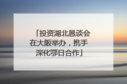 投资湖北恳谈会在大阪举办，携手深化鄂日合作
