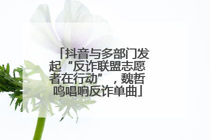抖音与多部门发起“反诈联盟志愿者在行动”，魏哲鸣唱响反诈单曲
