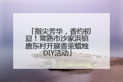 指尖芳华，香约初夏！常熟市沙家浜镇唐东村开展香薰蜡烛DIY活动