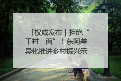 权威发布｜拒绝“千村一面”！东阿差异化推进乡村振兴示范片区建设