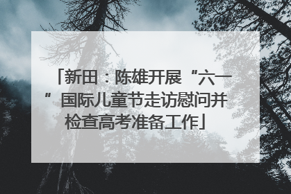 新田：陈雄开展“六一”国际儿童节走访慰问并检查高考准备工作