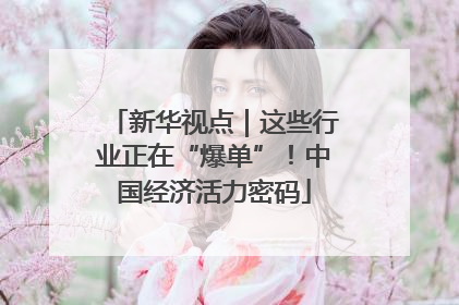 新华视点｜这些行业正在“爆单”！中国经济活力密码