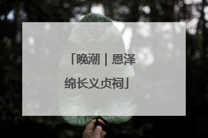 晚潮｜恩泽绵长义贞祠