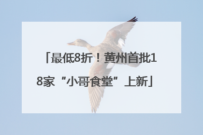 最低8折！黄州首批18家“小哥食堂”上新
