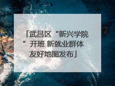 武昌区“新兴学院”开班 新就业群体友好地图发布