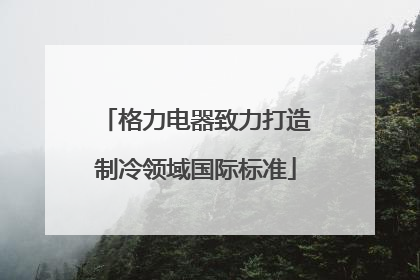 格力电器致力打造制冷领域国际标准