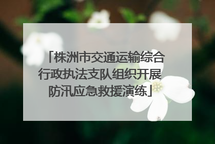 株洲市交通运输综合行政执法支队组织开展防汛应急救援演练